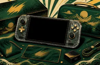 Consola portátil con pantalla OLED y controles de juego
