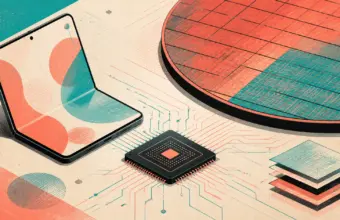 Un chip móvil conecta un teléfono plegable con una oblea de fabricación avanzada