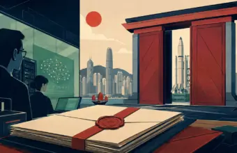 Documentos sellados ante un portal bursátil y el horizonte tecnológico de Hong Kong